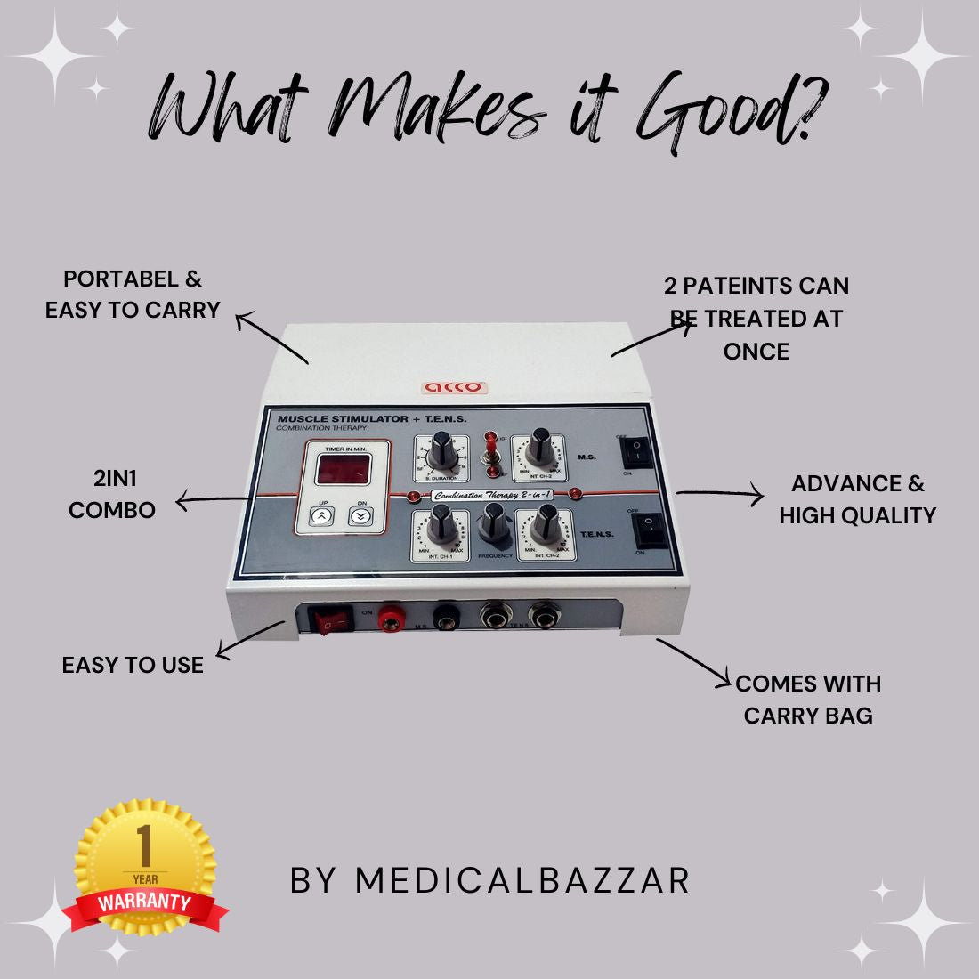 acco Mini Tens Machine 2ch – MedicalBazzar