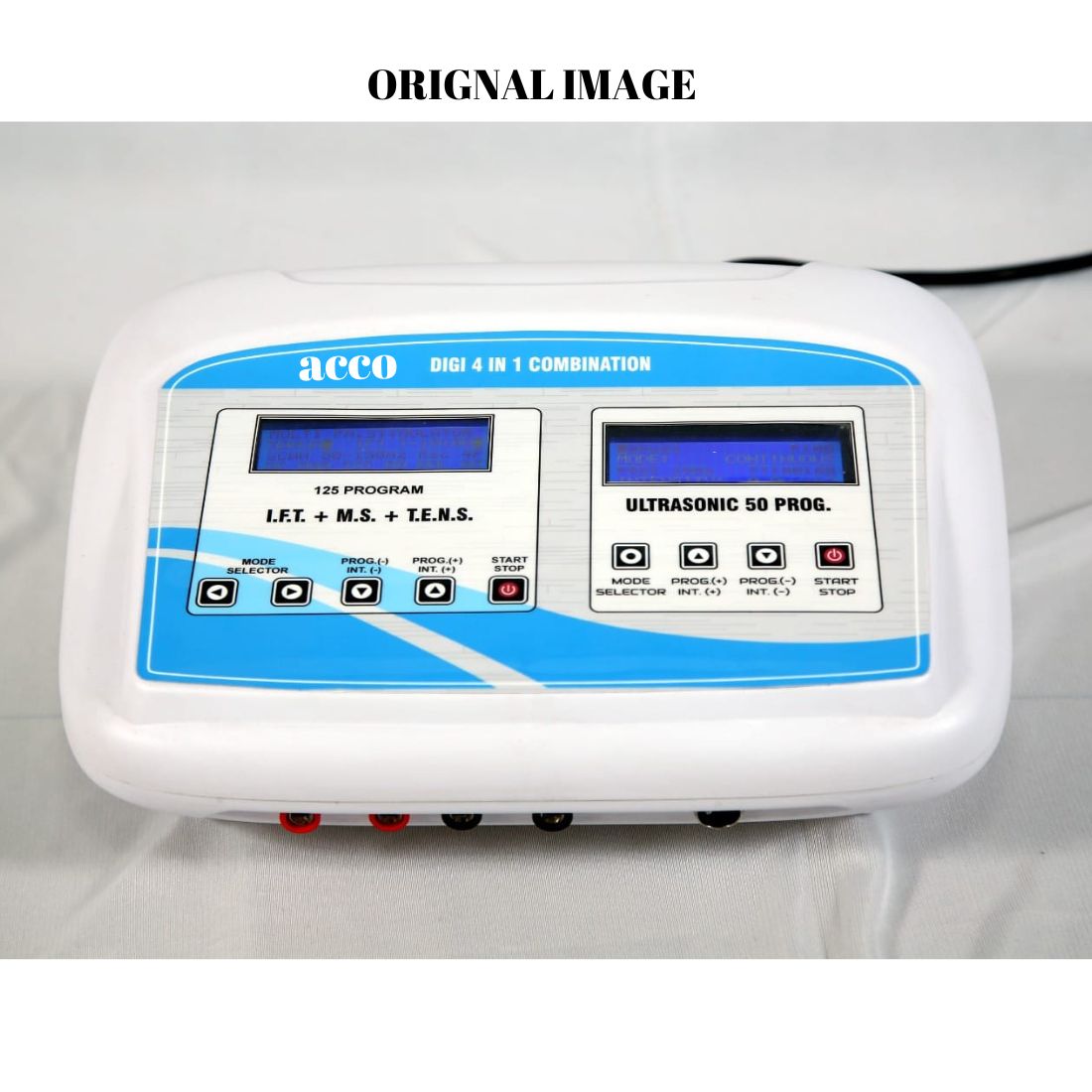 acco 4 in 1 Physiotherapy Combo IFT MS TENS(125Prg) + US 1Mhz (50Prg)