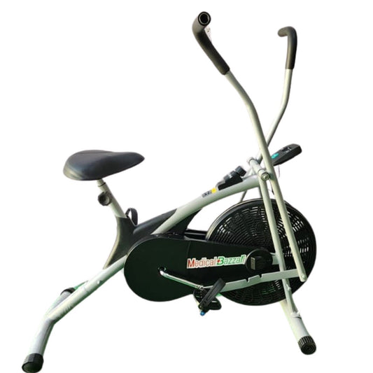 Upright Air Bike Exercise Static Cycle  - with Movable Handle