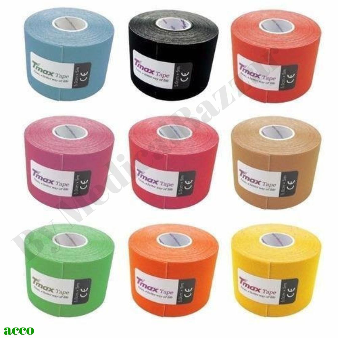 T max Kinesiology Sports Tape (Waterproof, 5mtr x 5cm)